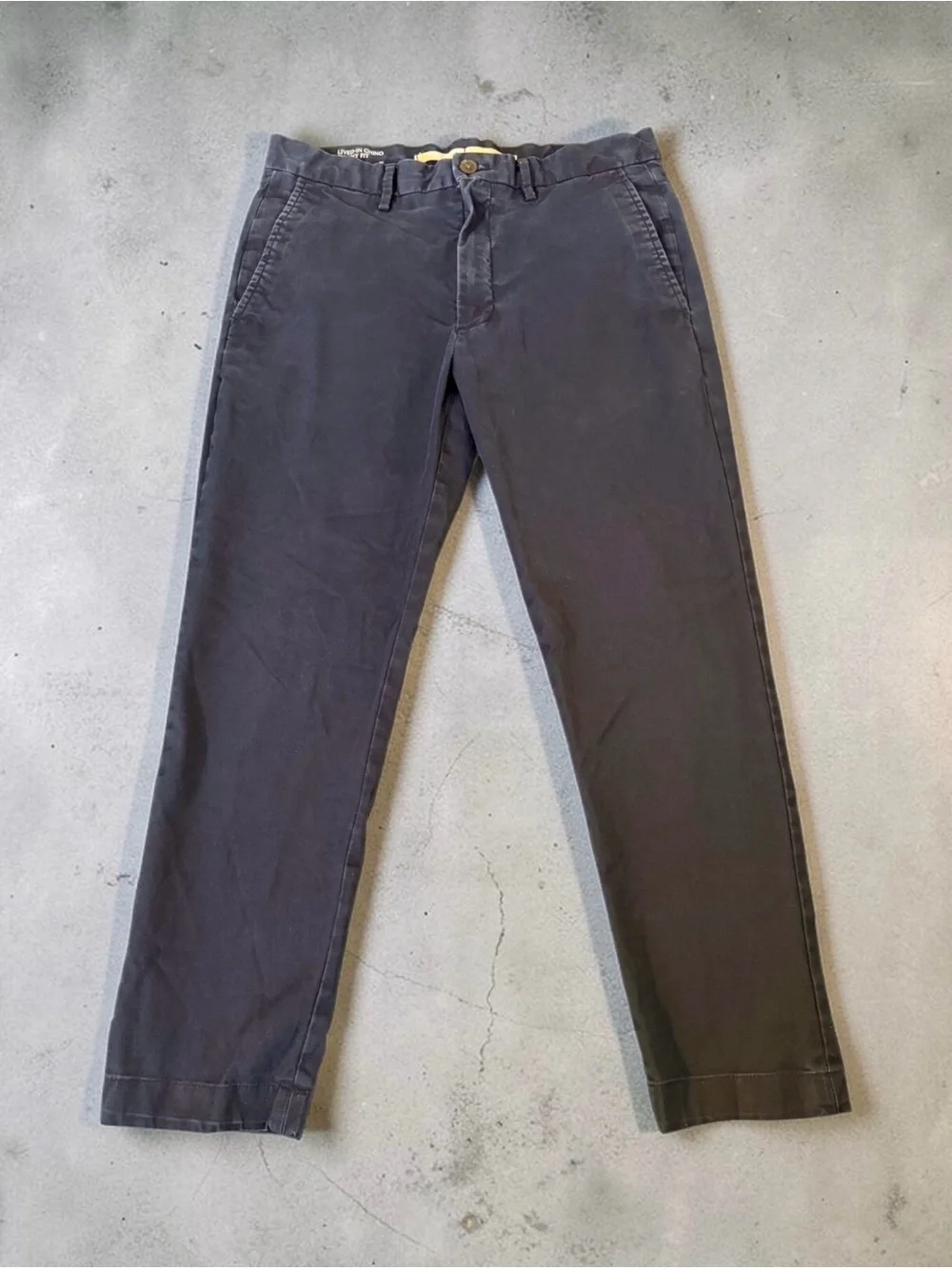 Banana Republic Factory Lived-In Chino Skinny Fit Pants Men’s 31x30 Navy Stretch